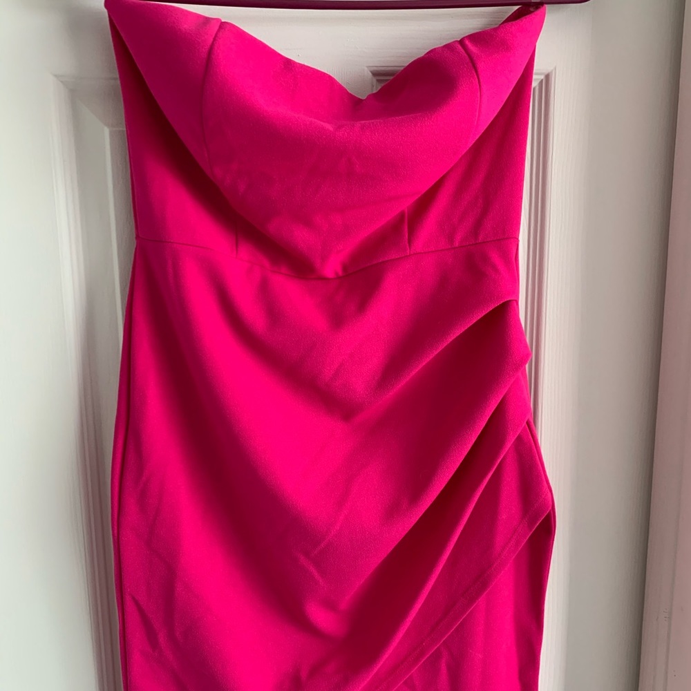 Steps NYC Hot Pink Tulip Strapless Body con Dress NWT Size Medium